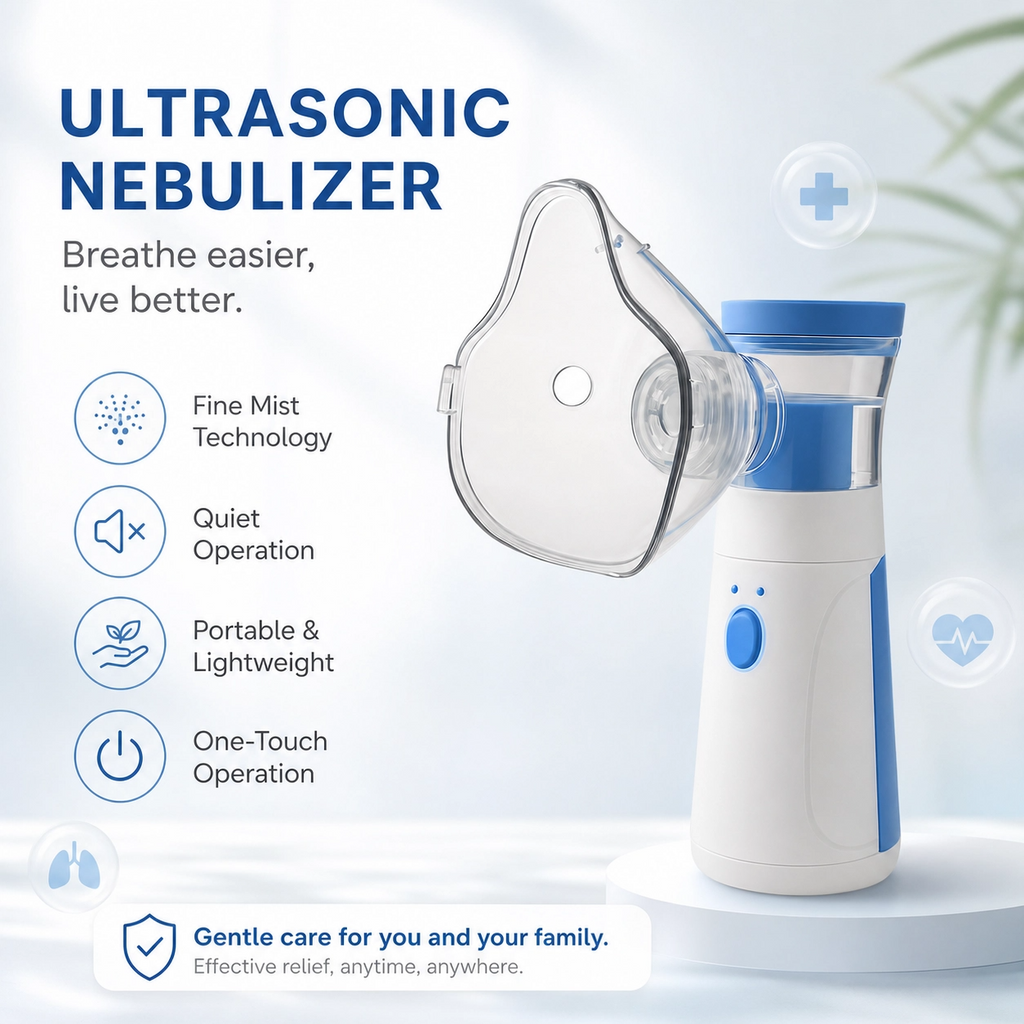 Alivio Respiratorio Inmediato - Nebulizador Ultrasónico Portátil Silencioso