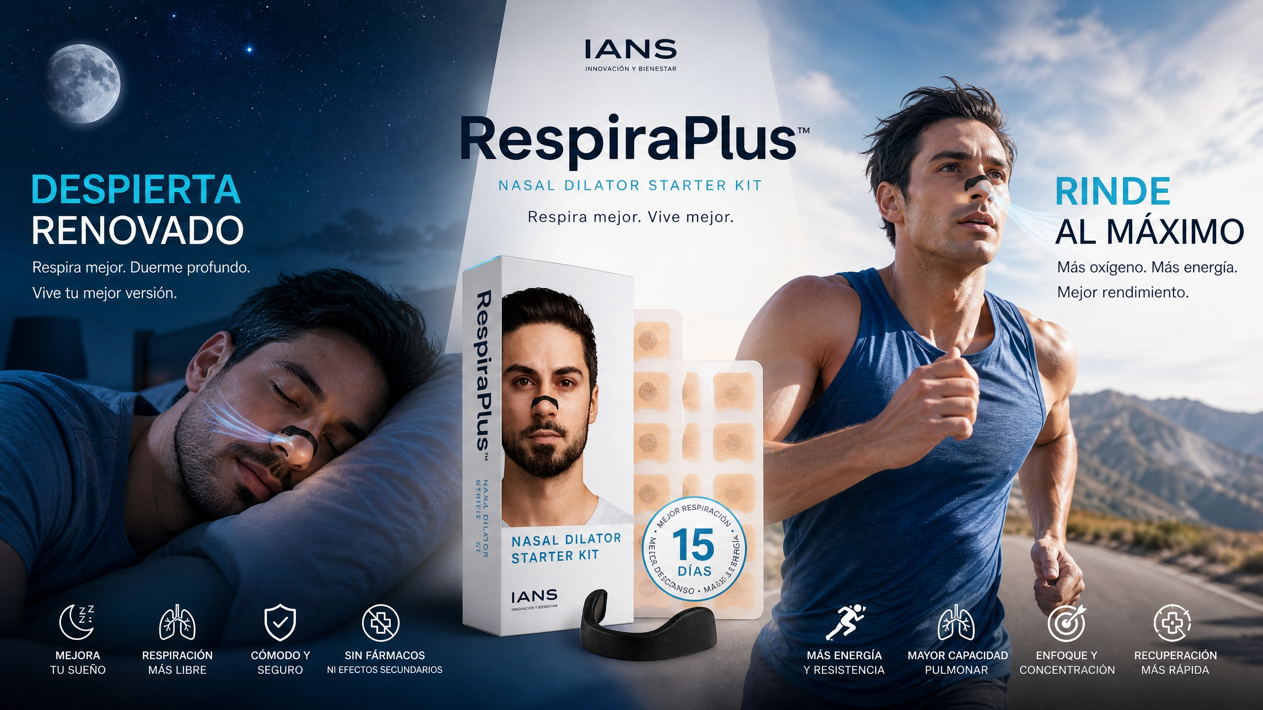 Respira Mejor en 2 Seg - Dilatador Nasal RespiraPlus Magnético